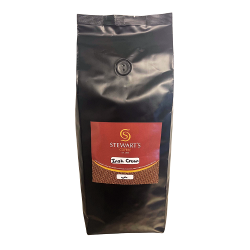 bag of stewart's coffee irish cream beans